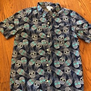 Boys button down pineapple shirt